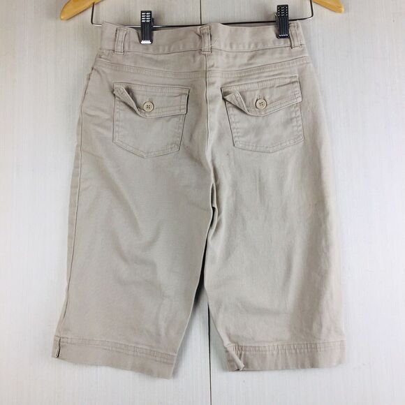 IZOD Women's Chino Khaki Beige Tan Hiking Outdoors Golf Shorts Size 12 Large - Picture 5 of 10